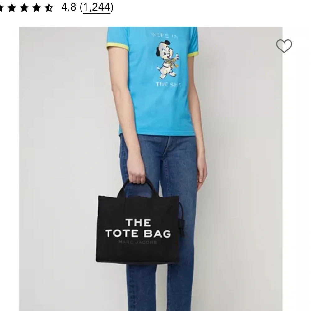 Marc Jacobs Black Canvas Tote Bag - Picture 9 of 10